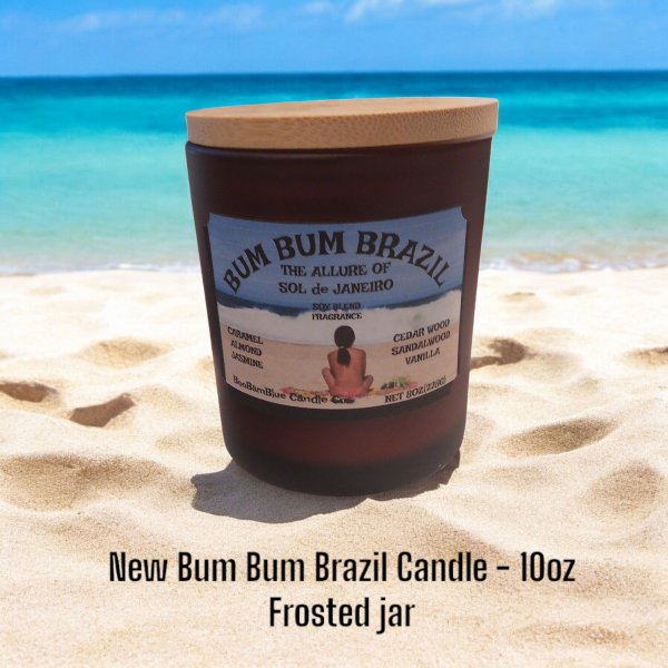 Bum Bum Brazil Candle, -10oz Frosted Candle